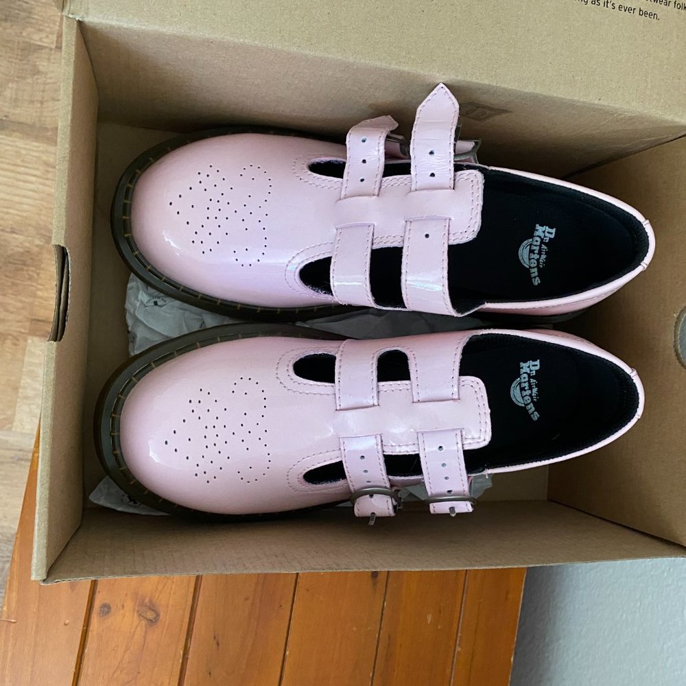 Pink Patent Leather Dr. Martens, Size 6